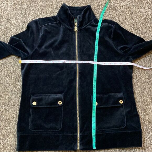 Ralph Lauren Black Lightweight Velvet Women’s Jacket Size L - Picture 6 of 12